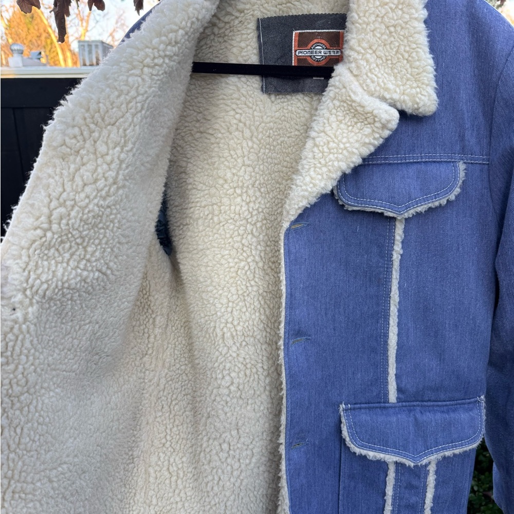 Vintage PIONEER Denim & Sherpa-Lined Western-style Jacket - Picture 4 of 5